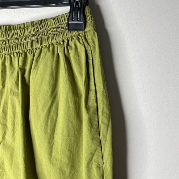 TOCCIN Palazzo Pants Womens XS Green Wide Leg Pockets 100% Cotton Heart Patch - Picture 5 of 10